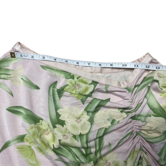 Tommy Bahama Cream and Green Floral Midi Skirt - Picture 8 of 9